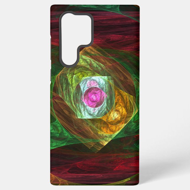 Funda Para Samsung Galaxy Dynamic Connections Luminous Abstract Fractal Art (Reverso )