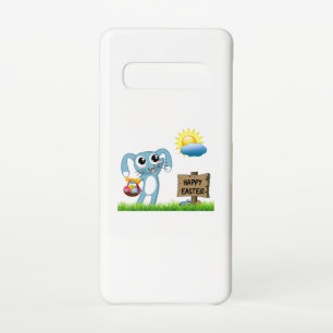 Funda Para Samsung Galaxy S10 Easter Bunny desea una feliz Pascua