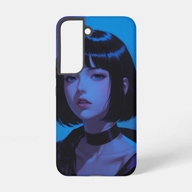 Funda Para Samsung Galaxy Edgy Anime Chica Samsung Funda - Estética cibernét (Reverso )