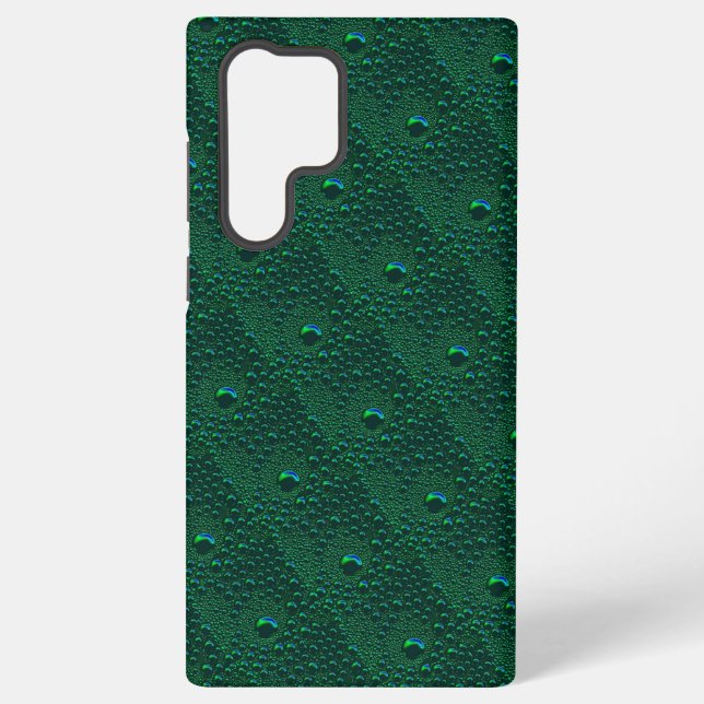 Funda Para Samsung Galaxy El agua cae sobre el Metalizado verde (Reverso )