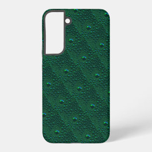 Funda Para Samsung Galaxy S22+ El agua cae sobre el Metalizado verde
