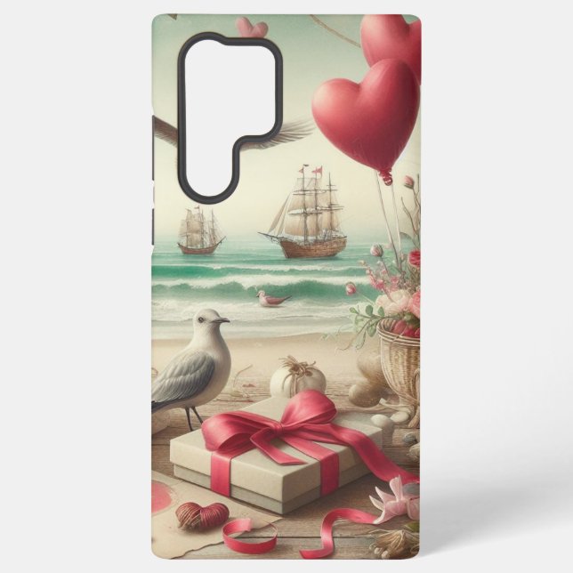 Funda Para Samsung Galaxy El día de San Valentín costero/náutico (Reverso )