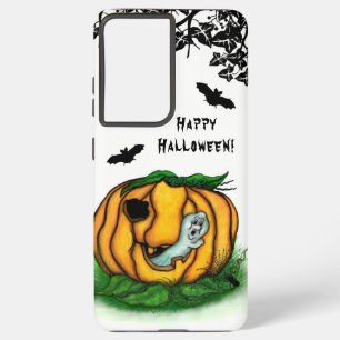 Funda Para Samsung Galaxy S21+ El fantasma de Halloween , Bat , Ghost y Spider