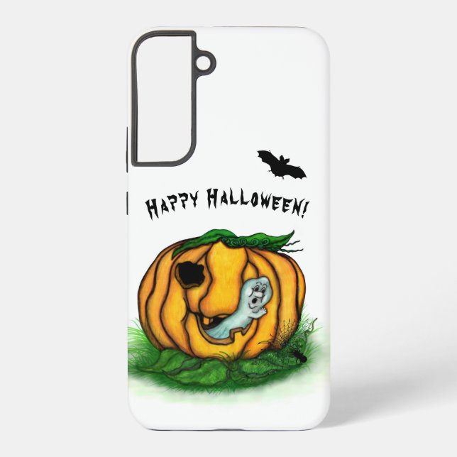 Funda Para Samsung Galaxy El fantasma de Halloween , Bat , Ghost y Spider (Reverso )