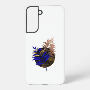 Funda Para Samsung Galaxy S22+ El helecho azul en círculo negro