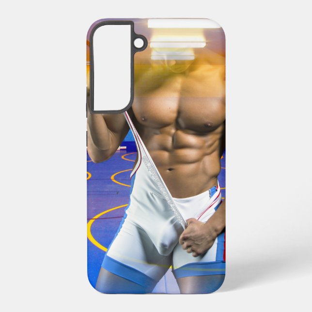 Funda Para Samsung Galaxy El hombre musculoso de SlipperyJoe engrosó un tren (Reverso )