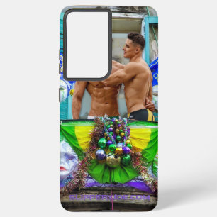 Funda Para Samsung Galaxy S21 Ultra El Mardi Gras de SlipperyJoe Hombres Púrpura de co