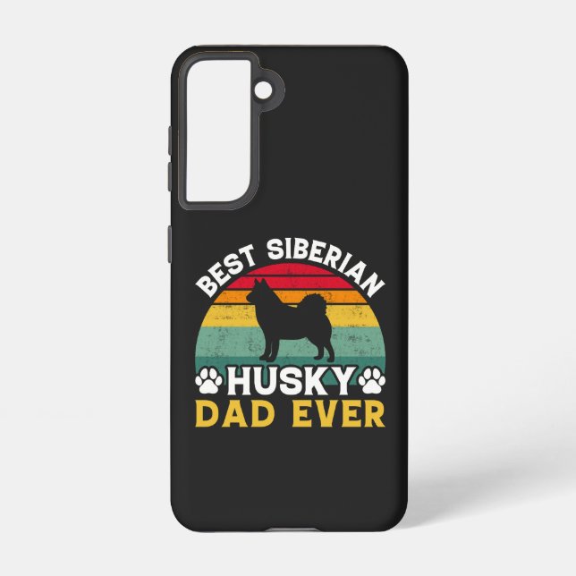 Funda Para Samsung Galaxy El mejor Husky Husky Padre Siberiano, tributo al D (Reverso )