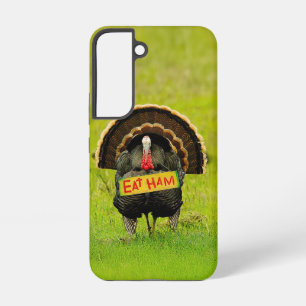 Funda Para Samsung Galaxy S22 El pavo orgulloso de SlipperyJoe come jamón colgar