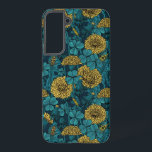 Funda Para Samsung Galaxy S22  El prado en amarillo y azul<br><div class="desc">Patrón sin fisuras dibujado a mano con dientes de león y trébol</div>