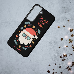 Funda Para Samsung Galaxy S22 El Retro Personalizado Santa Claus Sleigh el día