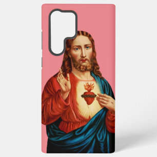 Funda Para Samsung Galaxy S22 Ultra El Sagrado Corazón De Jesús Retrato De Arte Fino