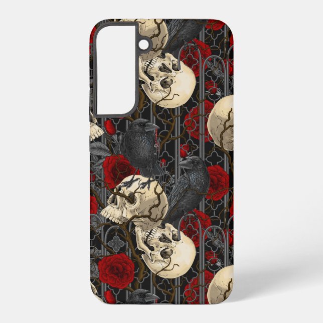 Funda Para Samsung Galaxy El secreto de Raven. Ilustracion gótico oscuro y m (Reverso )