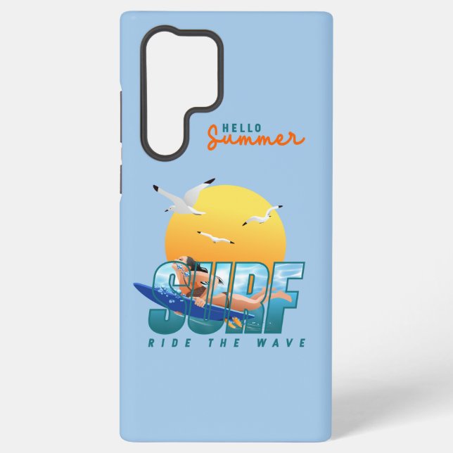 Funda Para Samsung Galaxy El surfista avanza por la ola | F) (Reverso )