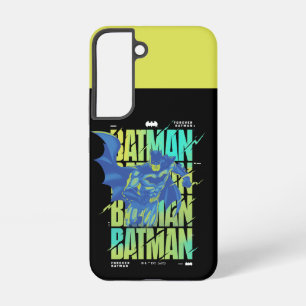 Funda Para Samsung Galaxy S22 Electric Up Batman corriendo a través de tipografí