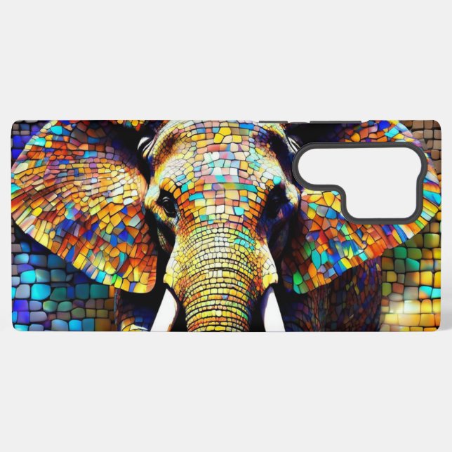 Funda Para Samsung Galaxy Elefante Mosaico (Reverso Horizontal)