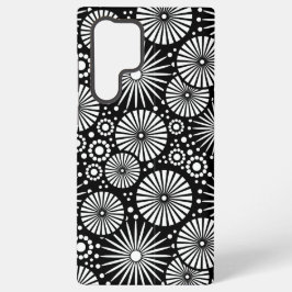 Funda Para Samsung Galaxy S22 Ultra Elegant Black White Geometric Flowers Starburst