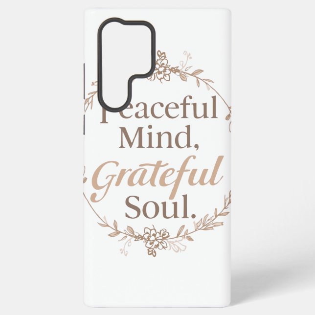 Funda Para Samsung Galaxy Elegant Botanical Wreath with Zen Quote (Reverso )
