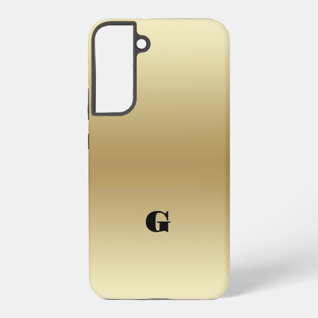 Funda Para Samsung Galaxy Elegant Light Gold Teal Personalized (Reverso )