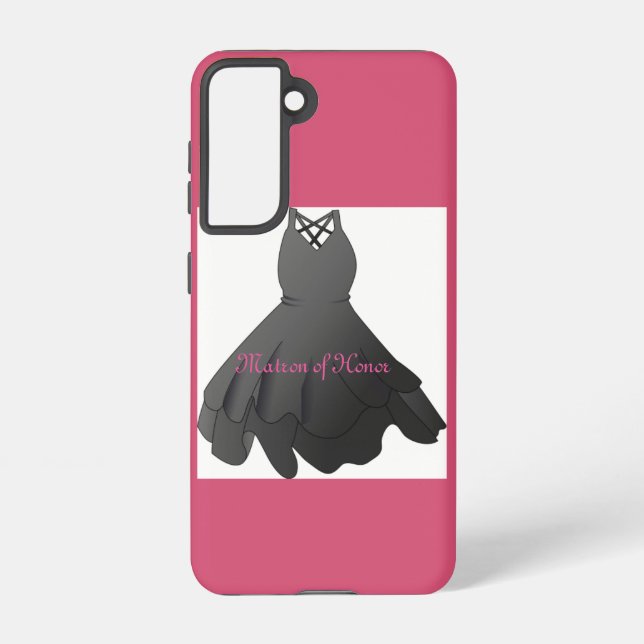 Funda Para Samsung Galaxy Elegant Script Wedding Dress Matron of Honor (Reverso )
