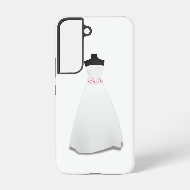Funda Para Samsung Galaxy Elegant Script White Wedding Dress Bride  (Reverso )