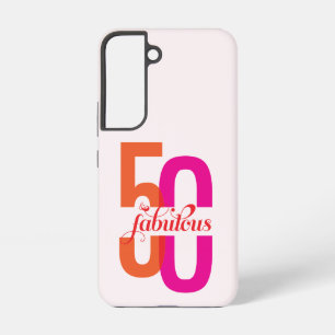 Funda Para Samsung Galaxy S22 Elegante 50 y fabuloso cumpleaños 50