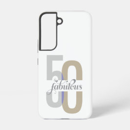 Funda Para Samsung Galaxy S22 Elegante 50 y fabuloso cumpleaños 50