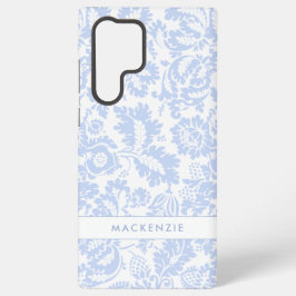 Funda Para Samsung Galaxy S22 Ultra Elegante Blue Floral Botanical