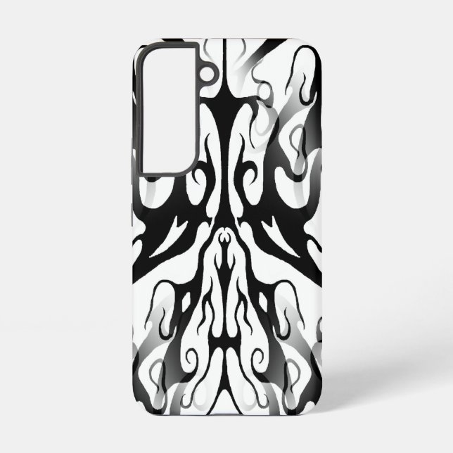 Funda Para Samsung Galaxy Elegante cara en fuego y flama diseño tribal (Reverso )