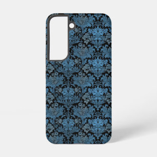Funda Para Samsung Galaxy S22 Elegante Damasco Azul - Floral Barroco Vintage
