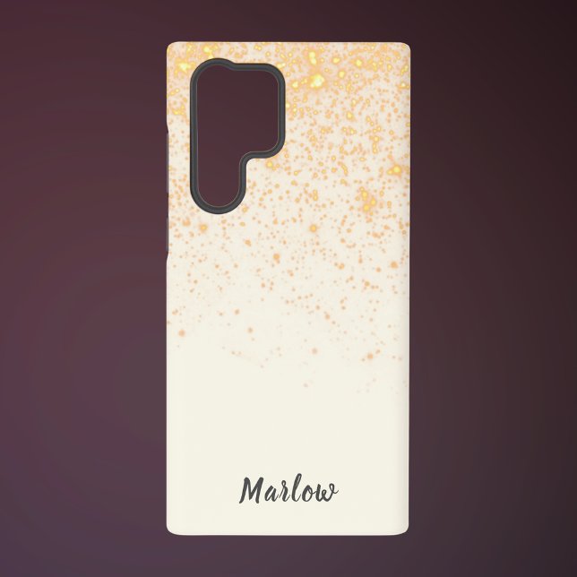 Funda Para Samsung Galaxy Elegante marfil con Purpurina de oro (Subido por el creador)