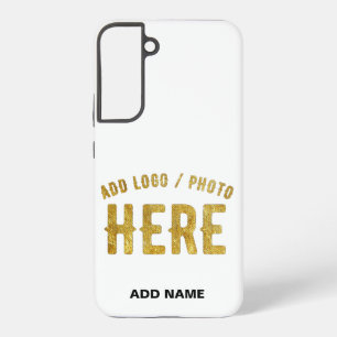 FUNDA PARA SAMSUNG GALAXY S22+ ELEGANTE MODERNO PERSONALIZABLE BLANCO VERIFICADO 