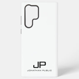 Funda Para Samsung Galaxy S22 Ultra Elegante Monograma Moderno Mejores Regalos Negros