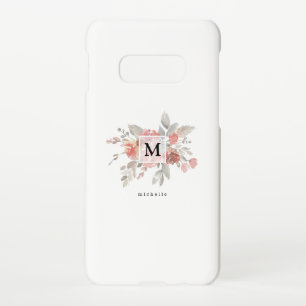 Funda Para Samsung Galaxy S10E Elegante Monograma Rosa Rubor
