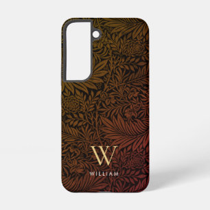 Funda Para Samsung Galaxy S22 Elegante Patrón Botánico Boho Terracota Monograma