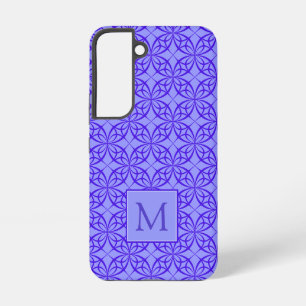 Funda Para Samsung Galaxy S22 Elegante patrón de filigrana morado Monograma
