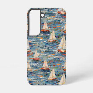 Funda Para Samsung Galaxy S22 Elegante Pintura de velero - Estética Náutica