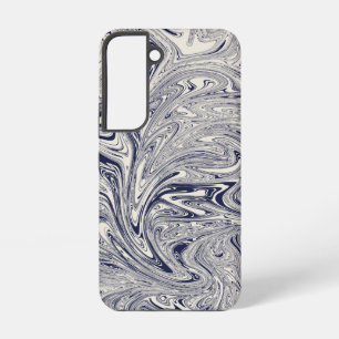 Funda Para Samsung Galaxy S22 Elegante Swift De Mármol Azul Y Blanco