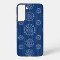 Elegante textura Sunmica Azul con patrón floral