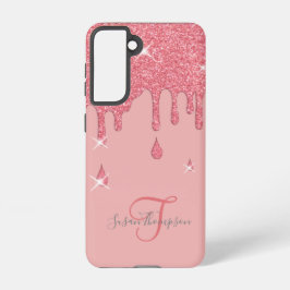 Funda Para Samsung Galaxy S21 Elegantes saltos de efecto rosa personalizado
