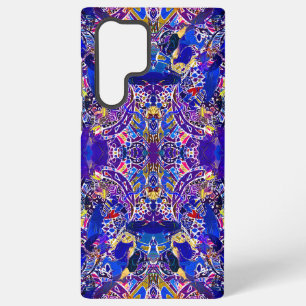 Funda Para Samsung Galaxy S22 Ultra Elementos abstractos azules lindos