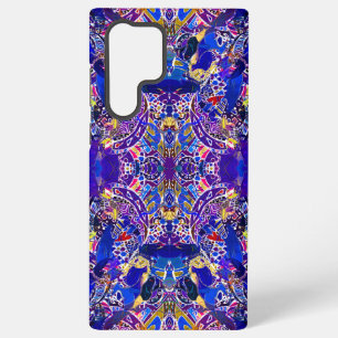 Funda Para Samsung Galaxy S22 Ultra Elementos abstractos de color azul puro lanzar alm