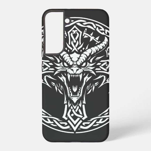 Funda Para Samsung Galaxy Emblema de Dragón Celta de BurnsInHell (Reverso )