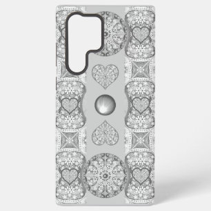 Funda Para Samsung Galaxy S22 Ultra Encaje cerámico Gris