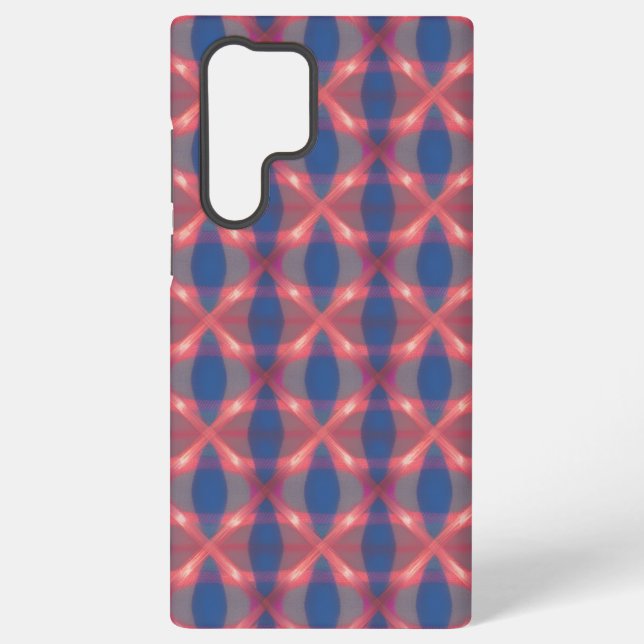 Funda Para Samsung Galaxy Enchanting Blue Plaid Phone Case (Reverso )