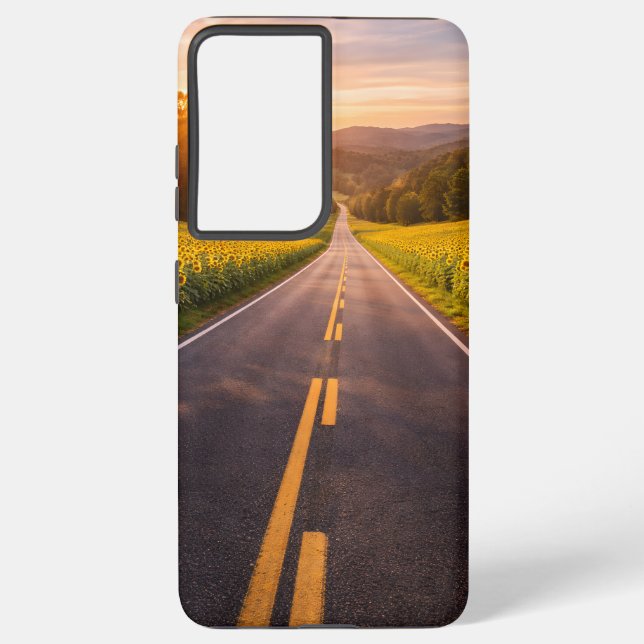 Funda Para Samsung Galaxy Endless Road Through Desert Landscape Phone Case (Reverso )