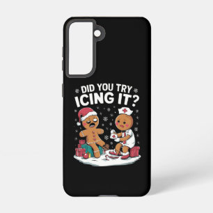Funda Para Samsung Galaxy S21 Enfermera de Navidad ¿Probaste poniéndole hielo Pa