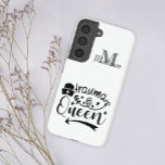 Funda Para Samsung Galaxy S22 Enfermera médica Diversión Trauma Reina Monograma<br><div class="desc">Elegante y práctico funda de Samsung adornado con tu nombre y inicial.</div>