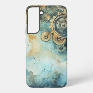 Funda Para Samsung Galaxy S22+ Engranajes Steampunk Acuarela – Industrial Vintage
