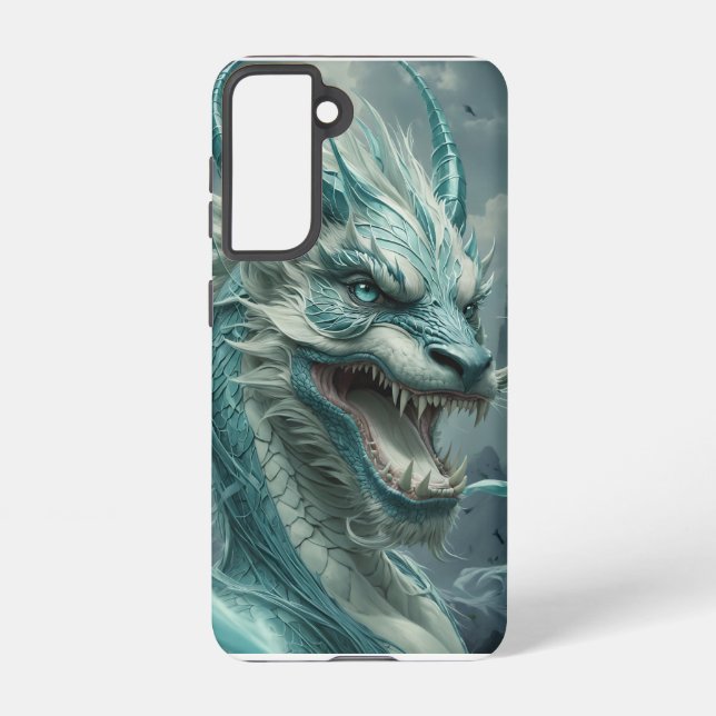 Funda Para Samsung Galaxy Epic Blue Storm Dragon (Reverso )